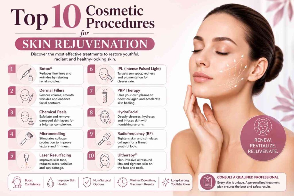 Top 10 Cosmetic Procedures for Skin Rejuvenation